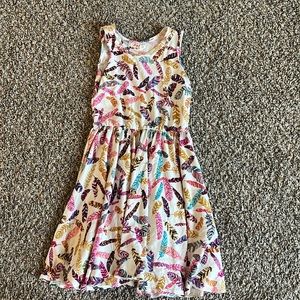feathers in beautiful colors dress
